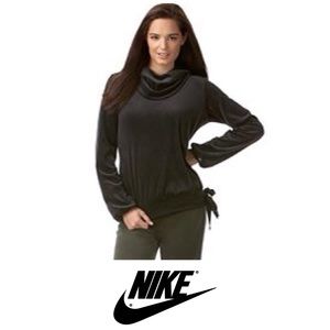 NIKE Velour Cowlneck Hoodie Pullover